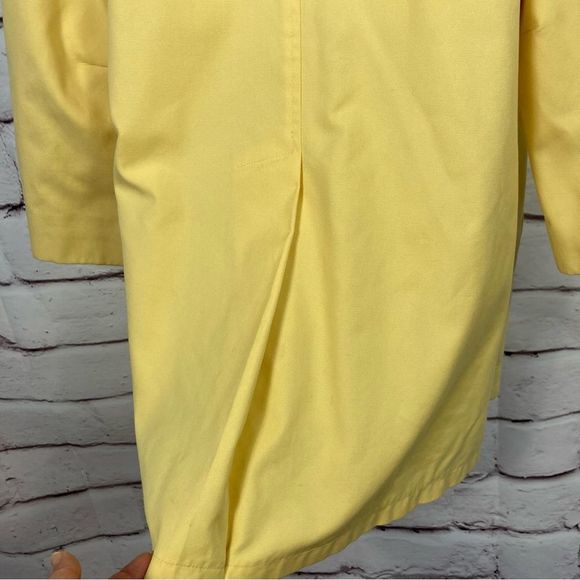 Vintage Yellow London Fog Maincoats SZ 10 Reg Button Close 2 Pocket Collar Lined - Picture 3 of 15